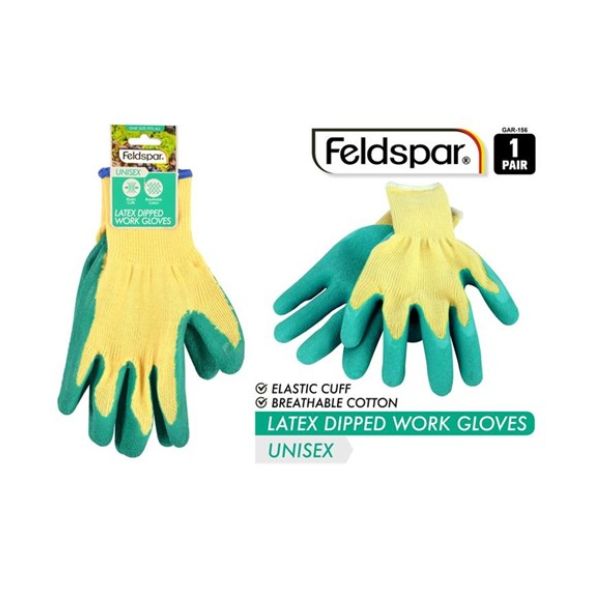 1pair Garden Gloves with Latex Grip image 0