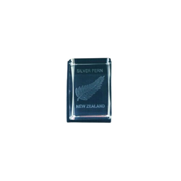 Glass Ornament - Silver Fern image 0