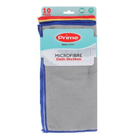 PRIME MICROFIBRE CLOTHS 10PK 30X30CM image 0