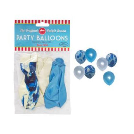 Balloons Marble & Metallic Blue 6pc image 0