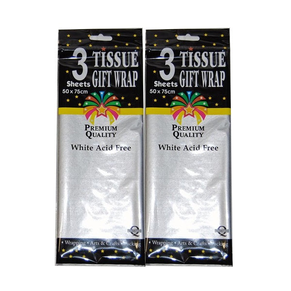 Tissue Paper Silver PK3 image 0
