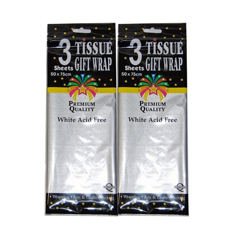 Tissue Paper Silver PK3 image 0