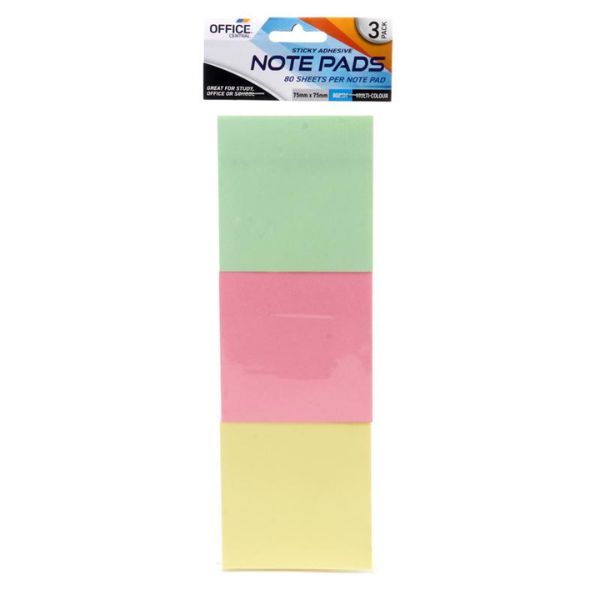 Sticky Notes 75mm x 75mm 3pk x 80 image 0