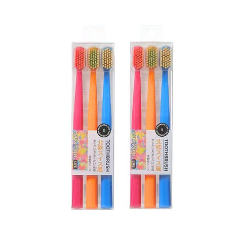 Toothbrush 3pc Colourful with Cap image 0