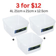 [3 for $12] KEEP FRESH STACKABLE FOOD STORER 4L image 0