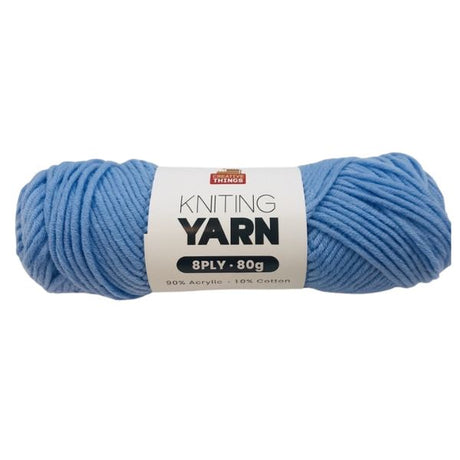 8PLY KNITTING YARN - 80G(GREY BLUE) image 0
