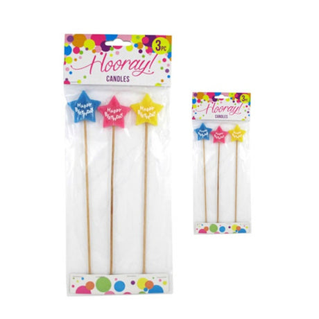 Candles 3pc Happy Birthday Pick image 0