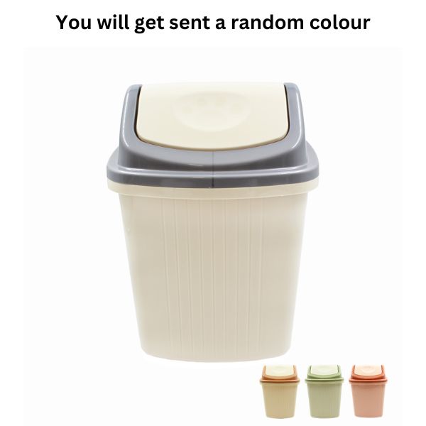 Plastic Rubbish Bin with Flip Top image 0