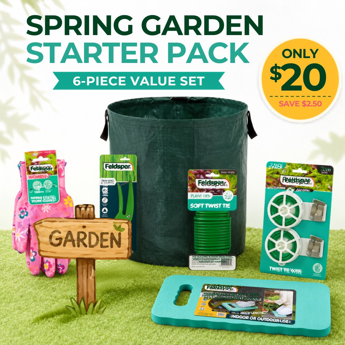 Spring Garden Starter Pack – 6-Piece Gardening Set