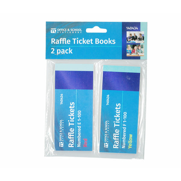 Custom Raffle Books Raffle Ticket Book 2 Pack – Numbered Tickets for Fundraisers NZ – TWO ...