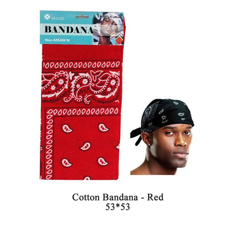 Cotton Bandana -Red Double Side image 0