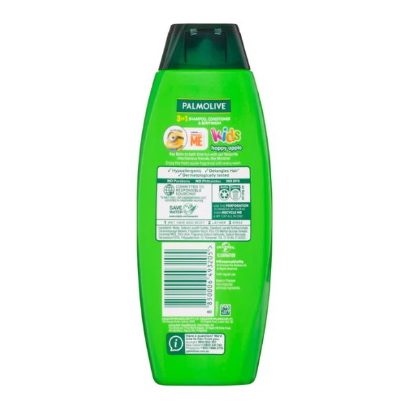 PALMOLIVE 350mL 3in1 SHAMPOO, CONDITIONER & BODY WASH KIDS HAPPY APPLE image 1