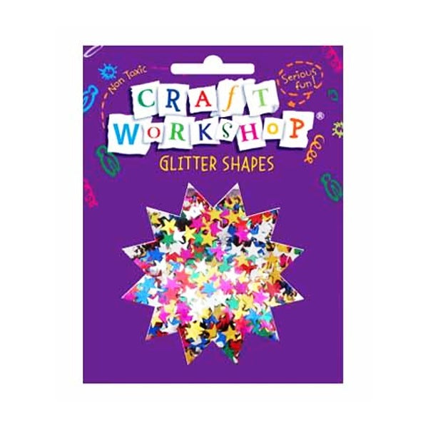 Glitter Shape Craft Star Multi 35g image 0