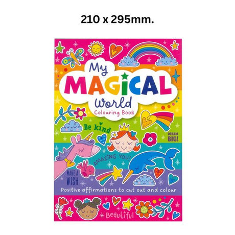 Colouring Book Positive Affirmations Magical 32pgs image 0