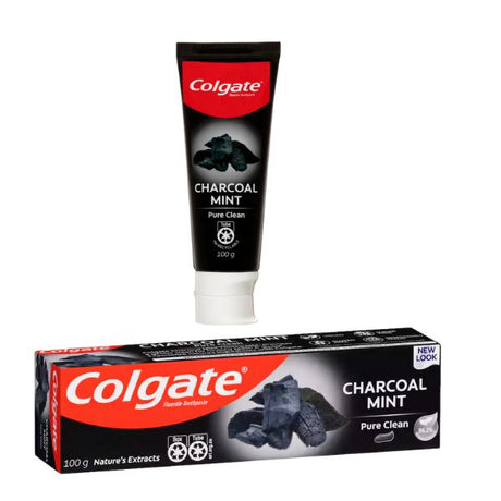COLGATE 100g TOOTHPASTE NATURE'S EXTRACT PURE CLEAN CHARCOAL & MINT image 0