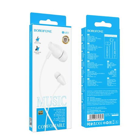 Wanderer universal earphones with mic White image 0