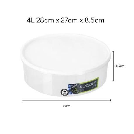 [3 for $12] KEEP FRESH STACKABLE FOOD STORER 4L ROUND image 1