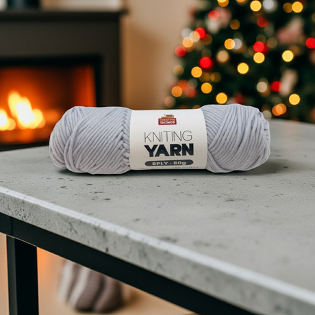 8PLY KNITTING YARN - 80G(LIGHT GREY)