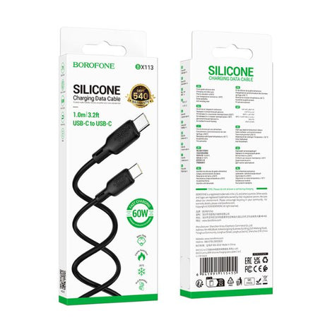 Lenny 60W silicone charging data cable C to C(L=1M) image 0