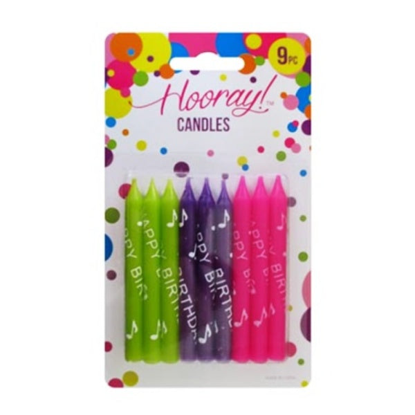 Candle Hpy Birthday Bright 8cm 9pc image 0