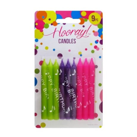 Candle Hpy Birthday Bright 8cm 9pc image 0