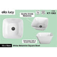 1Pce Melamine White Square Bowl Sml 15cm image 0