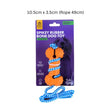 Dog Rubber Bone Toy with Rope 10.5cm x 3.5cm (Rope 49cm) image 0