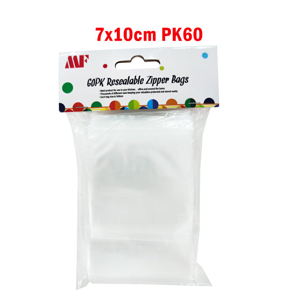 Resealable Zipper Bags 7x10cm PK60 image 0