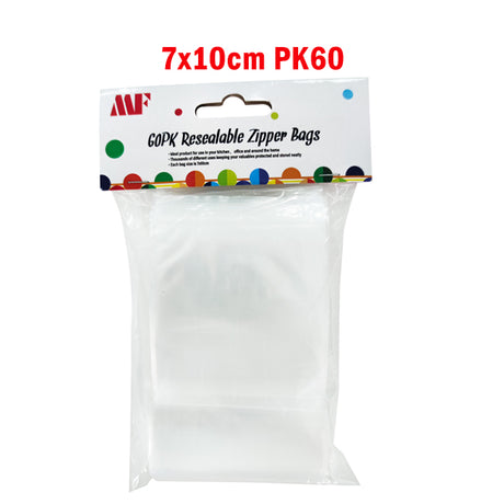 Resealable Zipper Bags 7x10cm PK60 image 0