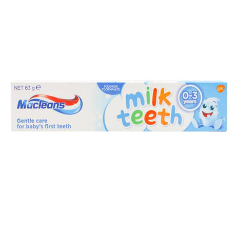 MACLEANS 63g TOOTHPASTE MILK TEETH 0-3 YEARS image 0