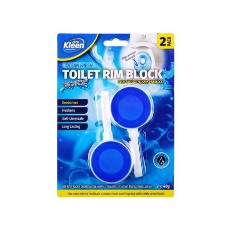 Toilet Rim Clip On Freshener Deodoriser 2pk - Ocean Fresh image 0