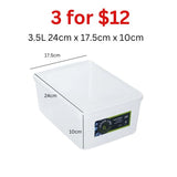 [3 for $12] KEEP FRESH FOOD CONTAINER 3.5L 17.5X24X10CM image 1