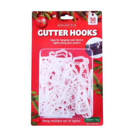 Gutter Hooks 50pk 5cm x 2cm Clear image 0