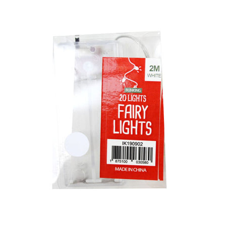 Fairy Lights - White 2m with 20  lights Blinking image 0
