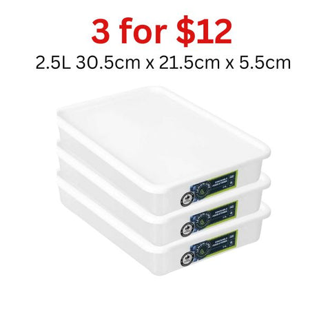 [3 for $12] KEEP FRESH STACKABLE FOOD STORER 2.5L image 0