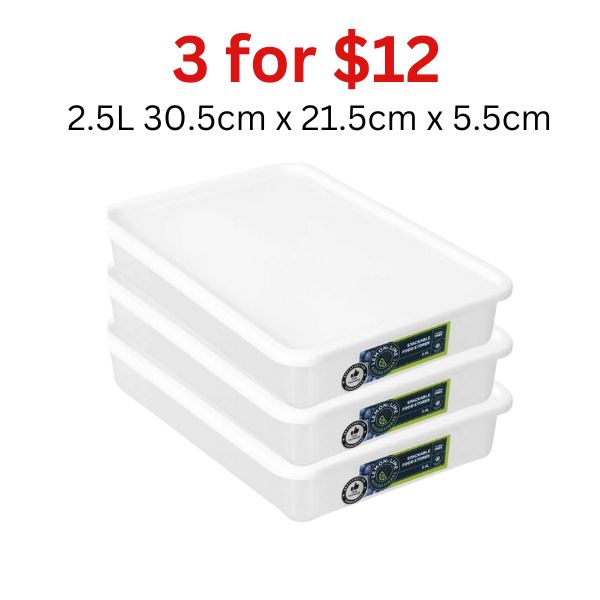 [3 for $12] KEEP FRESH STACKABLE FOOD STORER 2.5L image 0