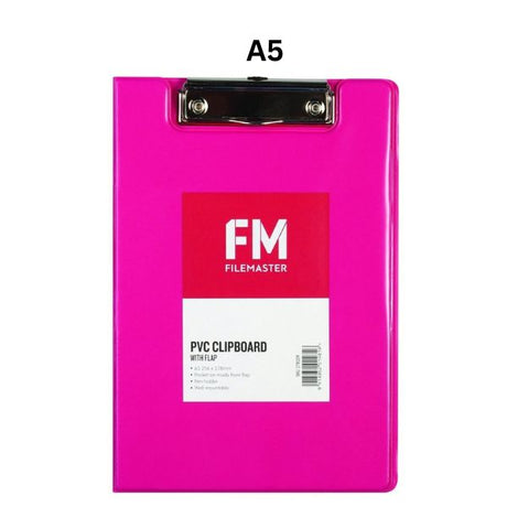 FM Clipboard PVC with flap A5 Pink image 0