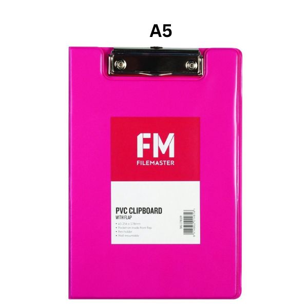FM Clipboard PVC with flap A5 Pink image 0
