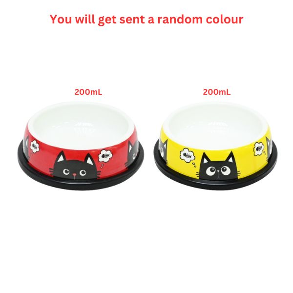 Cat Bowl Cat/Bone Print 200mL image 0