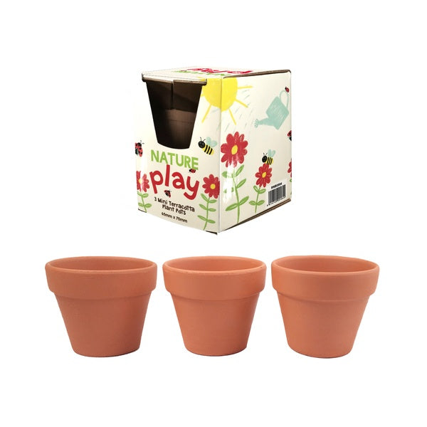 Nature Play Terracotta Pot 3pc 75mm image 0