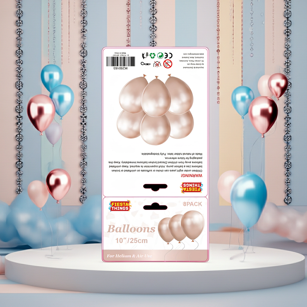 Champagne Gold Balloons – Chrome Metallic Decor