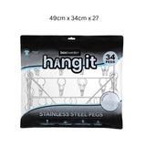 HANGIT STAINLESS STEEL HANGER 34 PEGS 49X34X27CM image 0