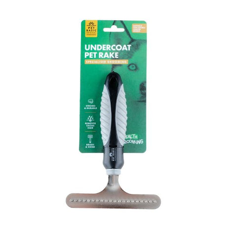 Pet Grooming Undercoat Rake Grey 15.5cm x 11cm image 0