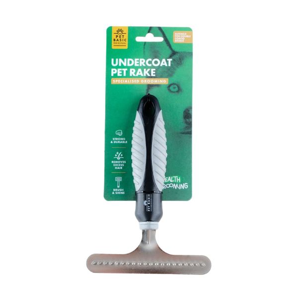 Pet Grooming Undercoat Rake Grey 15.5cm x 11cm image 0