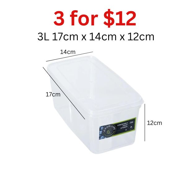 [3 for $12] 3LT RECT FOOD CONTAINER image 1