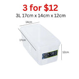 [3 for $12] 3LT RECT FOOD CONTAINER image 1