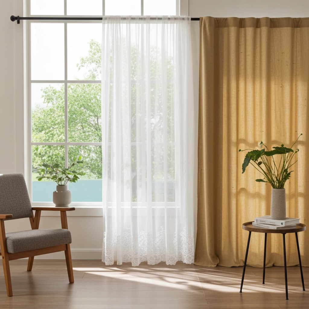 White Lace Curtain 150*150cm