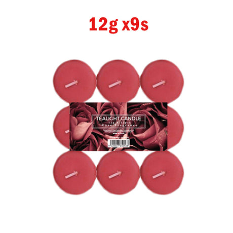 Scented Tealight Candle 12g x9s Rose image 0