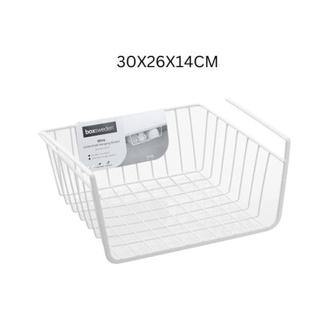 WIRE UNDERSHELF HANGING BASKET 30X26X14CM image 0