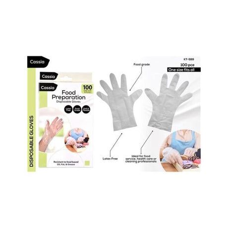 100pce Disposable Gloves 29x26cm image 0